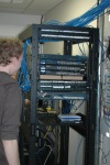 Avaya PBX and shelf for ISP modems mounted
